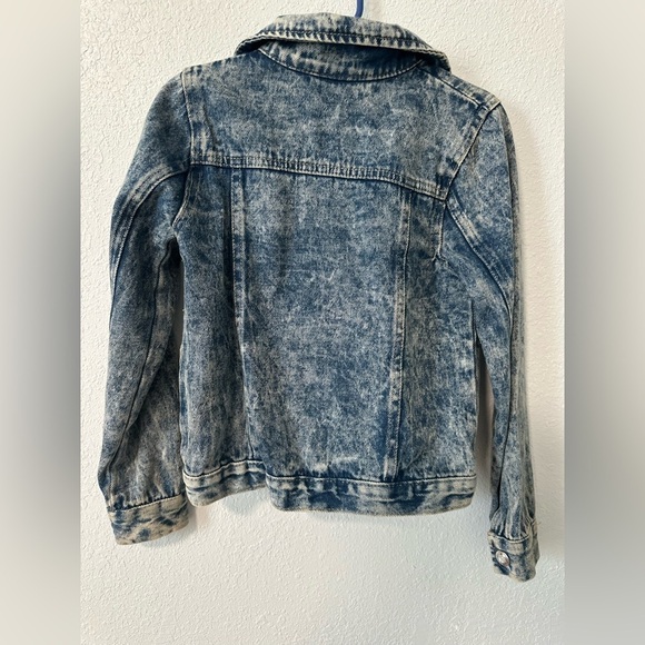 Blue Denim Kids Jacket with Unicorn Patch Little Lass Toddler Girls Wash Size 6 - Picture 2 of 3